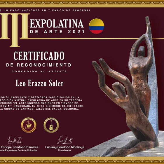 Expolatina de Arte III 2021 - Certificado Leo Erazzo Soler